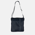 Acrylic Pocket Shoulder SD Bag in Black and White LINE - Big Bag NY