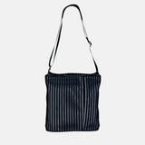 Acrylic Pocket Shoulder SD Bag in Black and White LINE - Big Bag NY
