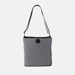 Acrylic Pocket Shoulder SD Bag in Black and White Mesh -Big Bag NY