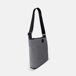 Acrylic Pocket Shoulder SD Bag in Black and White Mesh -Big Bag NY