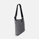 Acrylic Pocket Shoulder SD Bag in Black and White Mesh -Big Bag NY