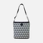 Acrylic Pocket Shoulder SD Bag in Geometric Print - Big Bag NY