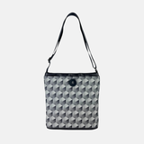 Acrylic Pocket Shoulder SD Bag in Geometric Print - Big Bag NY