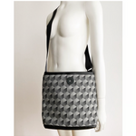 Acrylic Pocket Shoulder SD Bag in Geometric Print - Big Bag NY