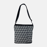 Acrylic Pocket Shoulder SD Bag in Geometric Print - Big Bag NY