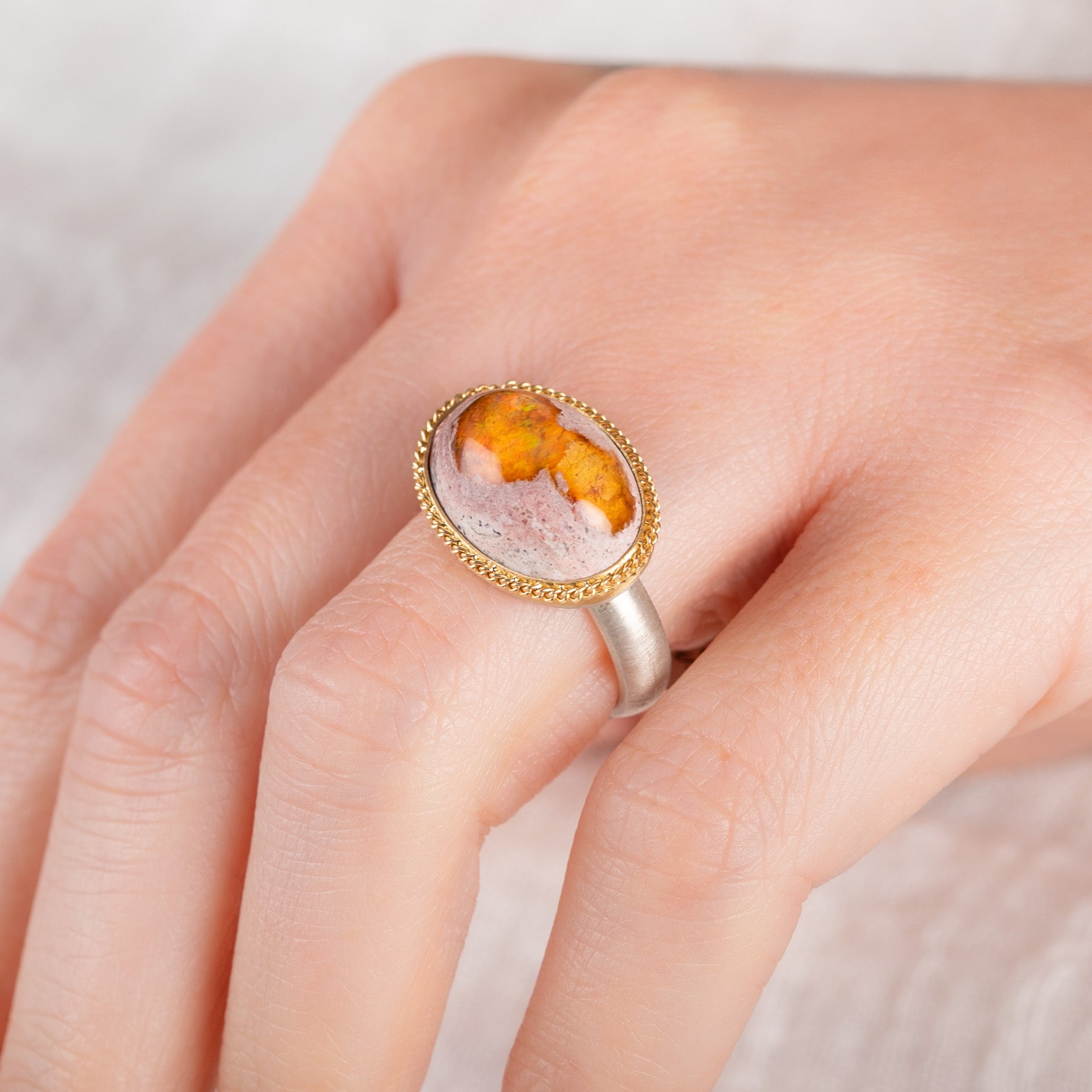 Amali Mexican Opal Ring - Big Bag NY