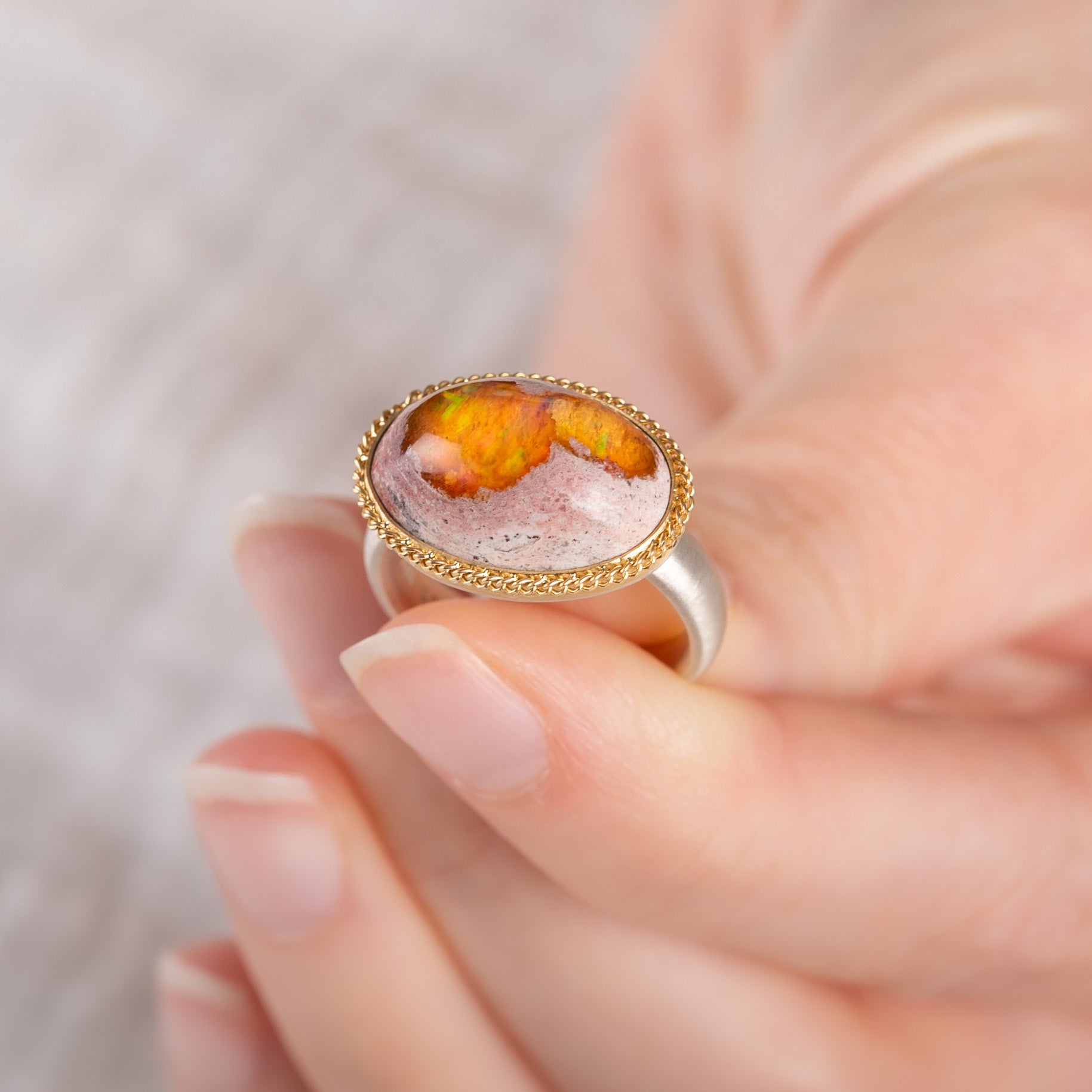 Amali Mexican Opal Ring - Big Bag NY