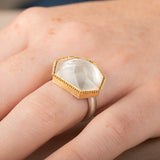 Carved Rock Crystal Ring