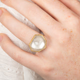 Carved Rock Crystal Ring