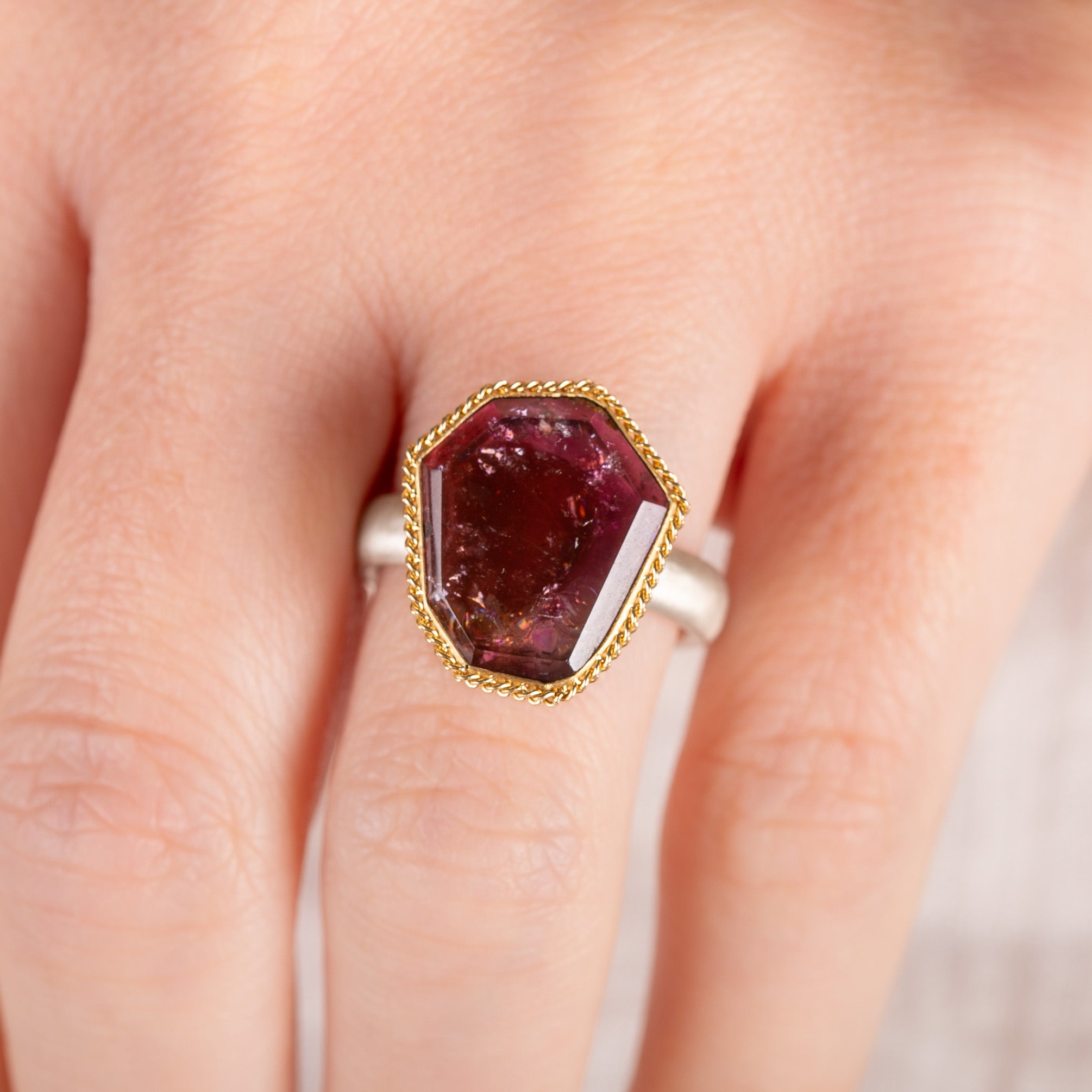 Amali Purple Tourmaline Ring - Big Bag NY