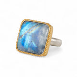 Amali Large Square Moonstone Ring - Big Bag NY