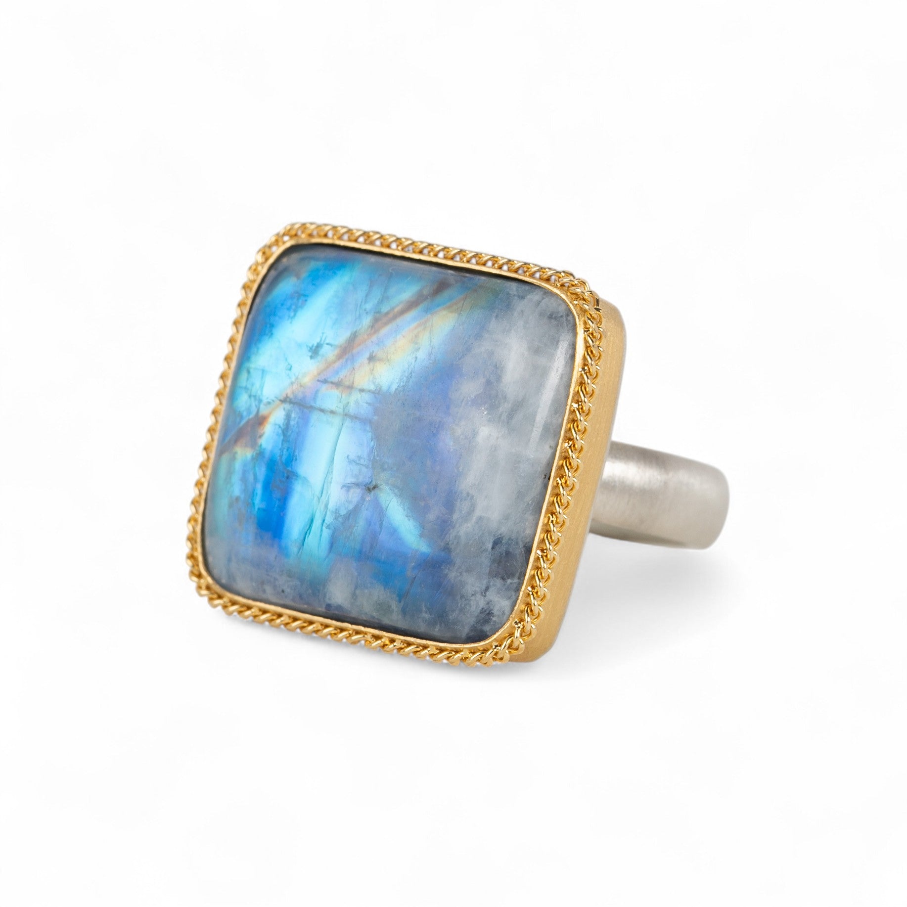 Amali Large Square Moonstone Ring - Big Bag NY