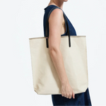 Jack Gomme AMIE Linen Tote Bag in Crema - Big Bag NY