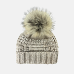 Angiolo Frasconi Knit Beanie with Fur Pom Pom - Big Bag NY