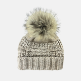 Angiolo Frasconi Knit Beanie with Fur Pom Pom - Big Bag NY