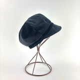 Angiolo Frasconi Velvet Newsboy Cap Black - Big Bag NY