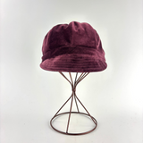 Angiolo Frasconi Velvet Newsboy Cap Burgundy - Big Bag NY