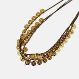 Antique Gold Coin Cascade Necklace - Big Bag NY