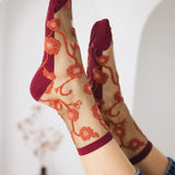 Atelier St Eustache Blomst Corail Socks - Big Bag NY