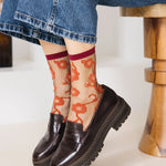 Atelier St Eustache Blomst Corail Socks - Big Bag NY