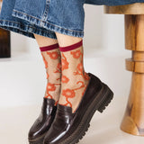 Atelier St Eustache Blomst Corail Socks - Big Bag NY