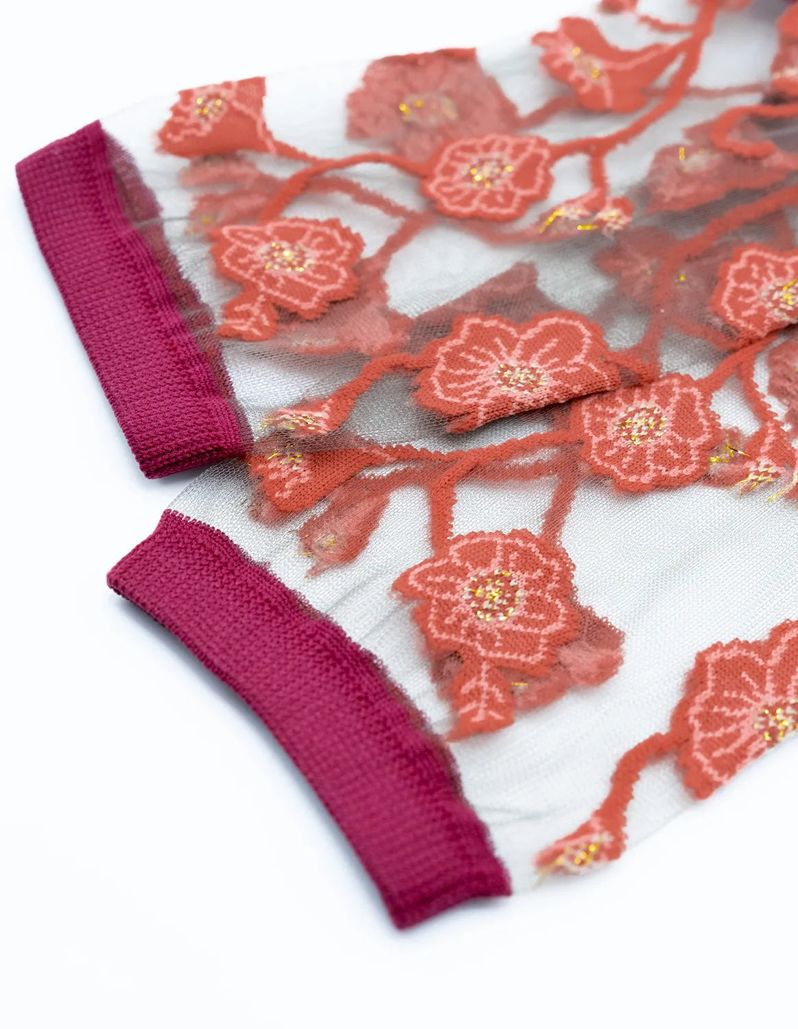 Atelier St Eustache Blomst Corail Socks - Big Bag NY
