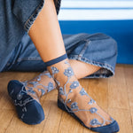 Atelier St Eustache Blomst Denim Socks - Big Bag NY