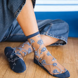 Atelier St Eustache Blomst Denim Socks - Big Bag NY