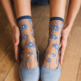 Atelier St Eustache Blomst Denim Socks - Big Bag NY
