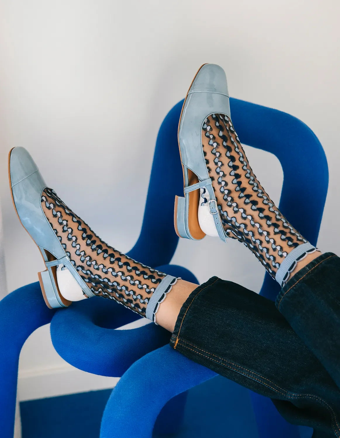 Atelier St Eustache Cirkelbroen Bleu Socks - Big Bag NY