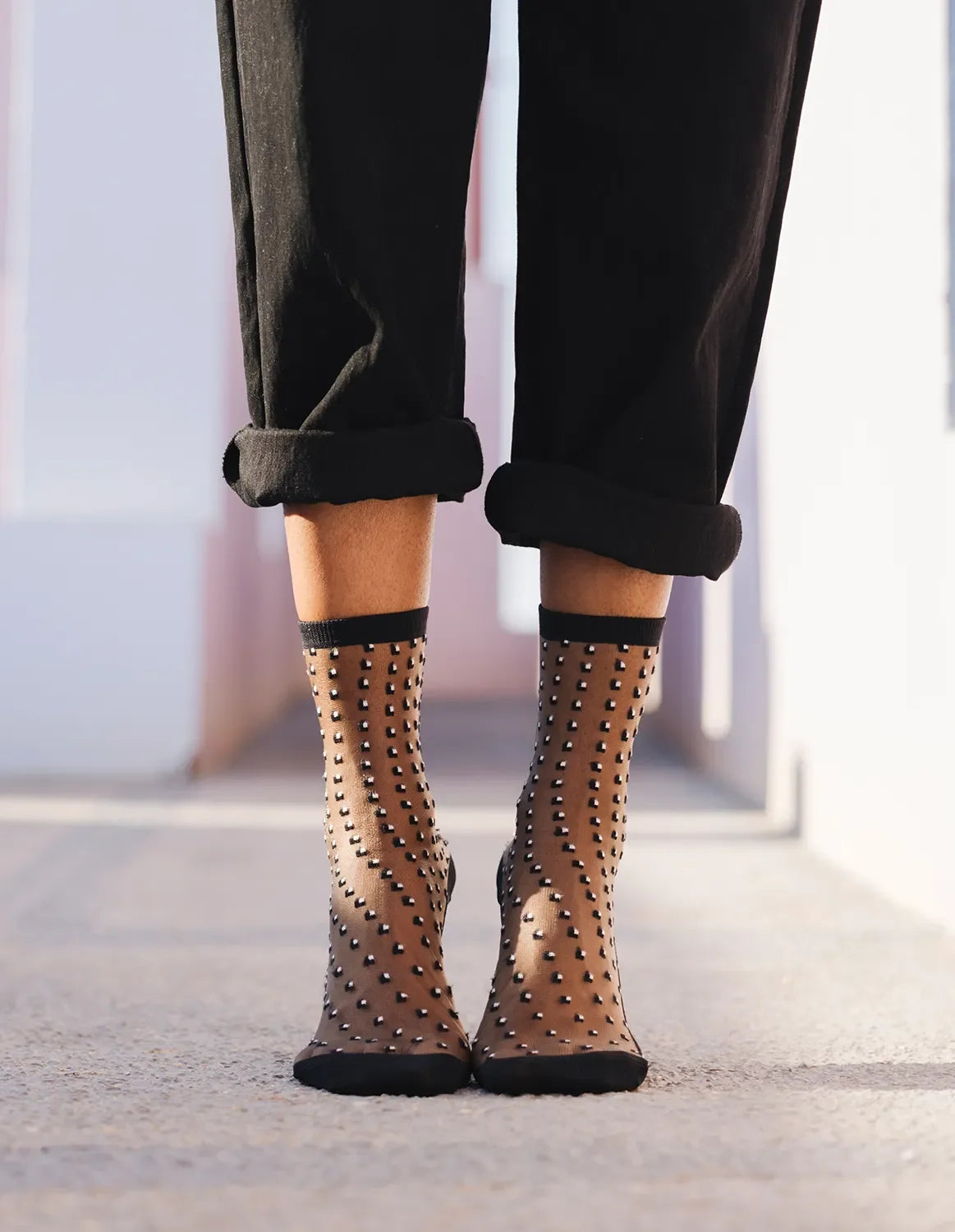 Atelier St Eustache Crescent Dunes Black Socks - Big Bag NY