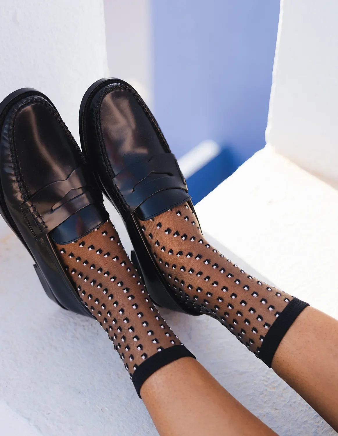 Atelier St Eustache Crescent Dunes Black Socks - Big Bag NY