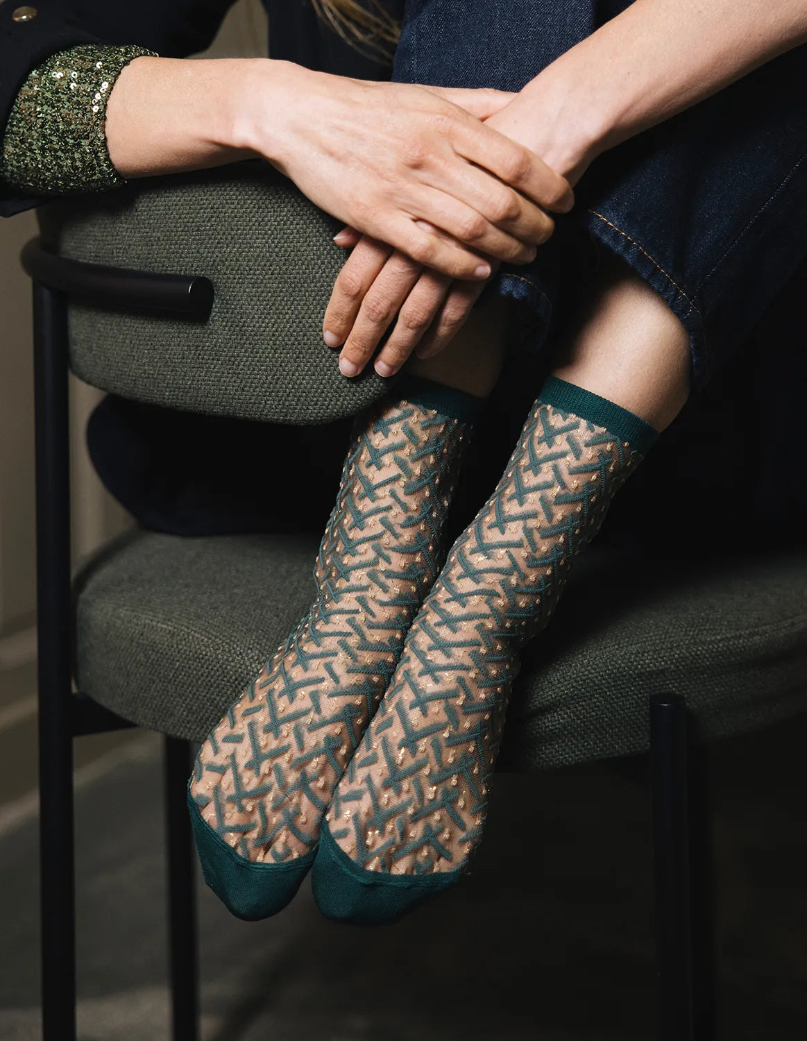 Atelier St Eustache Kaktus Emeraude Socks - Big Bag NY