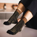 Atelier St Eustache Madison Socks in Black and Gold - Big Bag NY