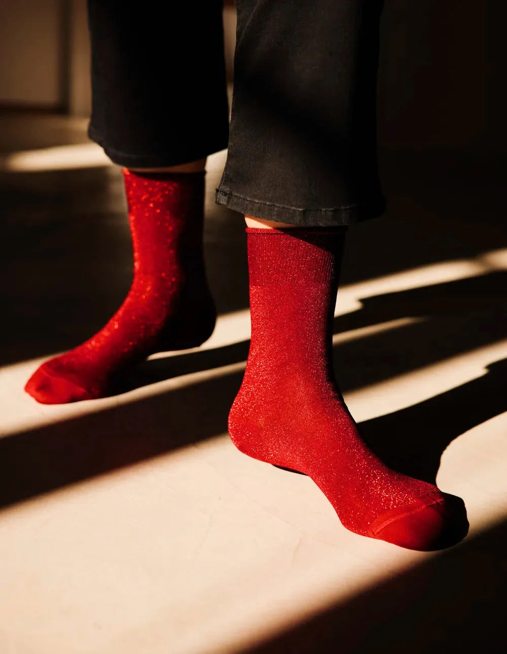 Atelier St Eustache Tango Socks in Red - Big Bag NY