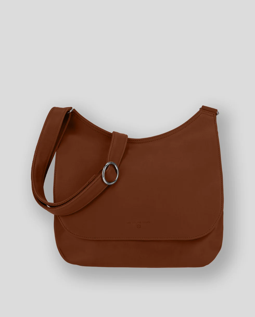 Ateliers Foures ARTEMIS medium Crossbody Bag with Flap B 314 Fauve Brown - Big Bag NY