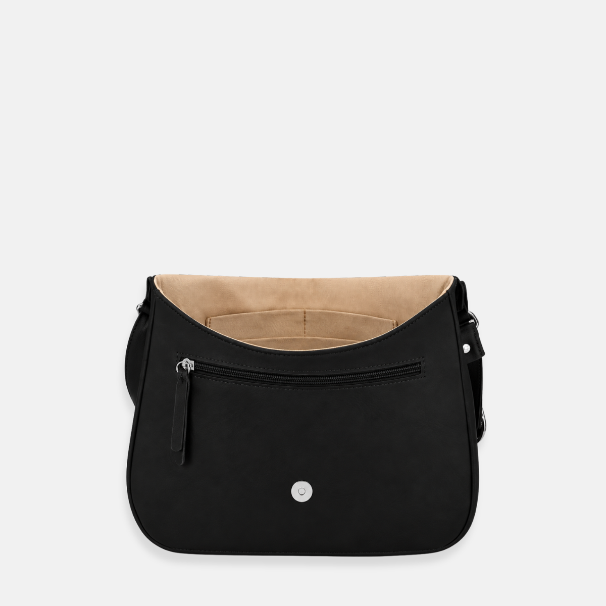 Ateliers Foures ARTEMIS medium Crossbody Bag with Flap  Noir Black - Big Bag NY