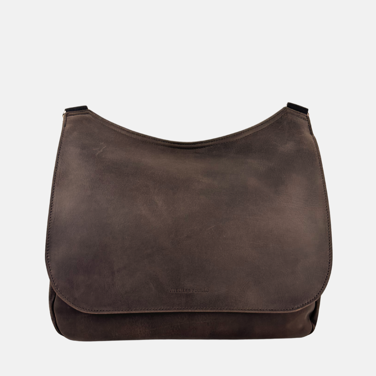 Ateliers Foures Artemis Large Crossbody Bag with Flap Chocolate - Big Bag NY