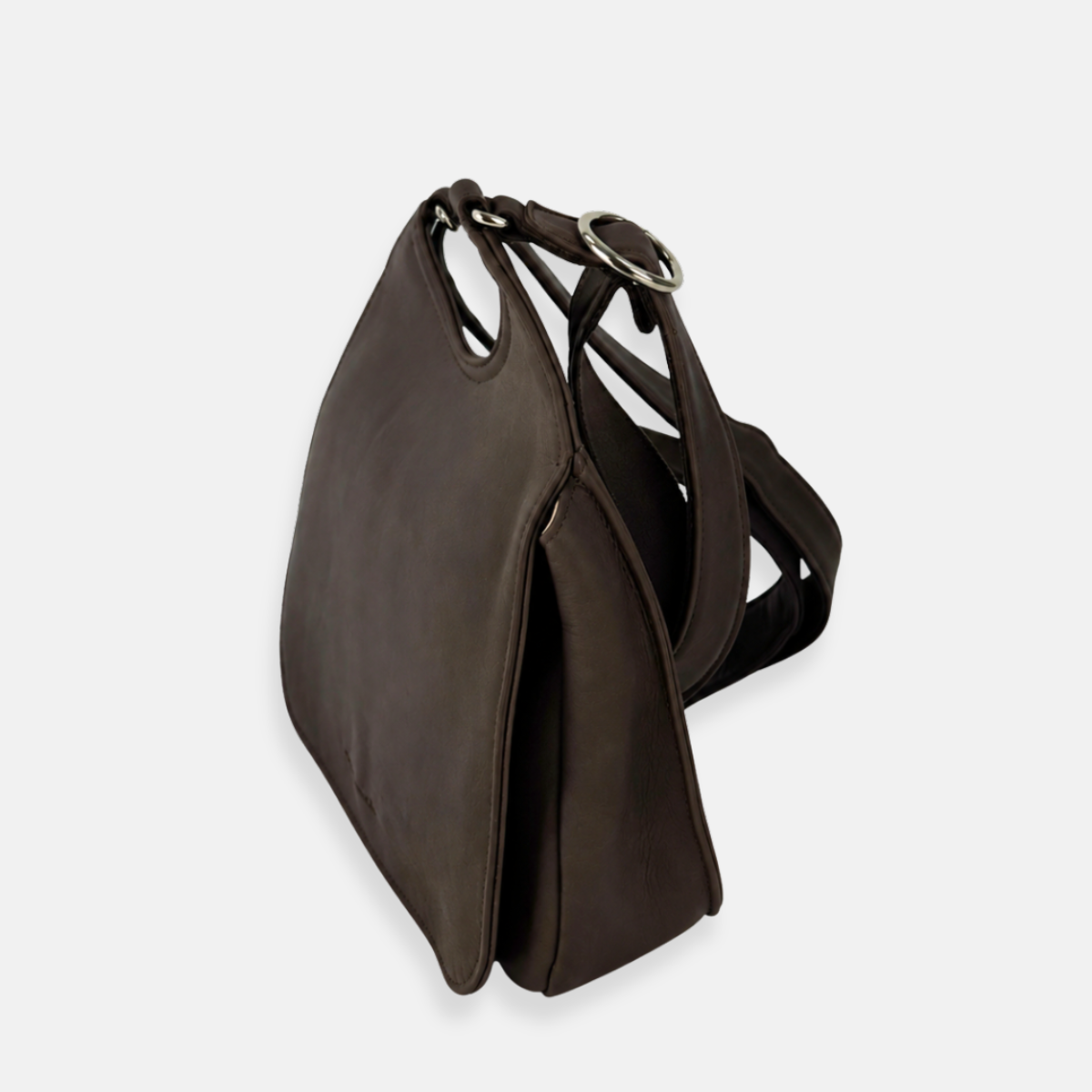 Ateliers Foures Artemis Small Asymmetric Crossbody Bag in Brown- Big Bag NY