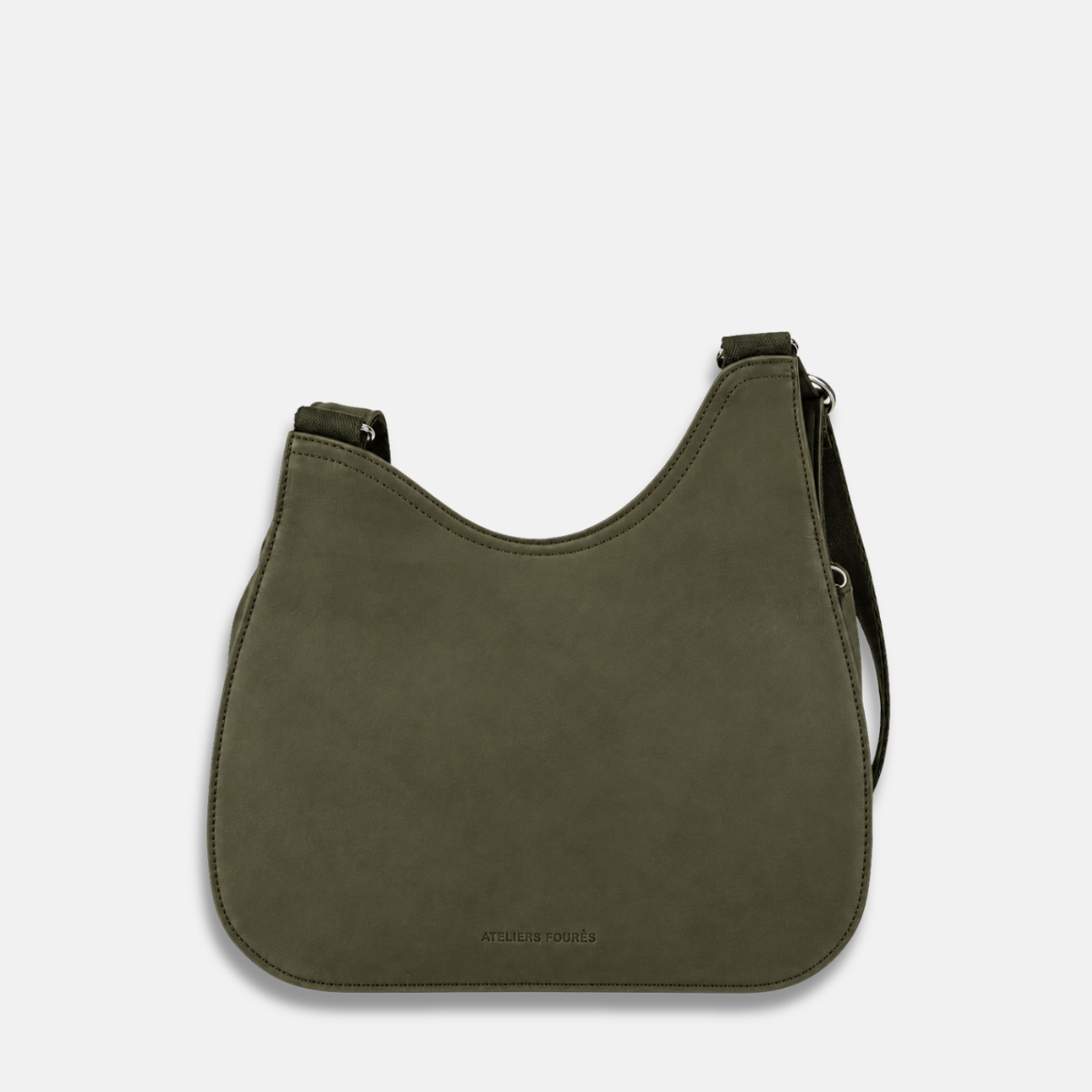 Ateliers Foures Artemis Small Asymmetric Crossbody Bag in Kaki - Big Bag NY 