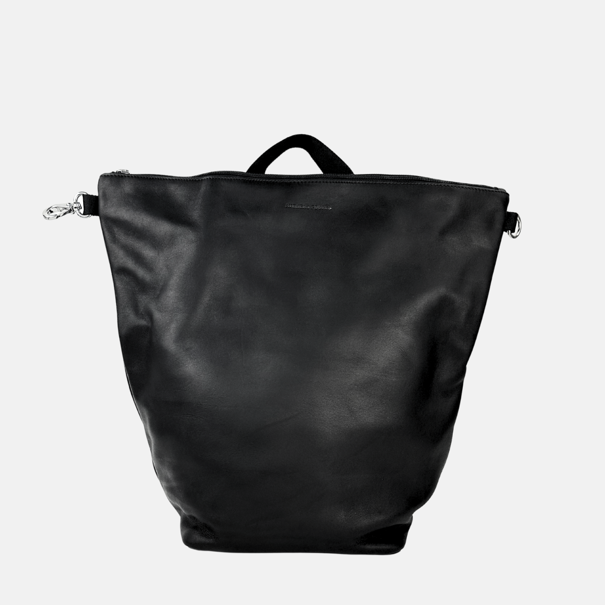 Ateliers Foures Ateliers Foures Large PSYCHE Leather Backpack Black - Big Bag NY