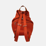 Ateliers Foures Ateliers Foures Large PSYCHE Leather Backpack Orange - Big Bag NY