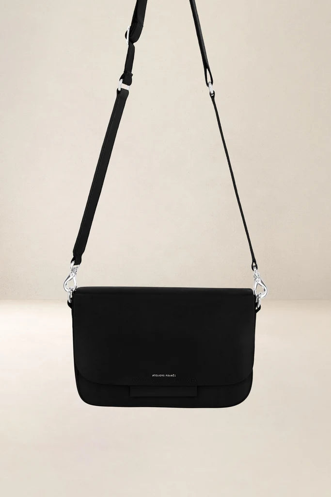 Ateliers Foures Calista Medium Crossbody and Shoulder Bag in Black - Big Bag NY