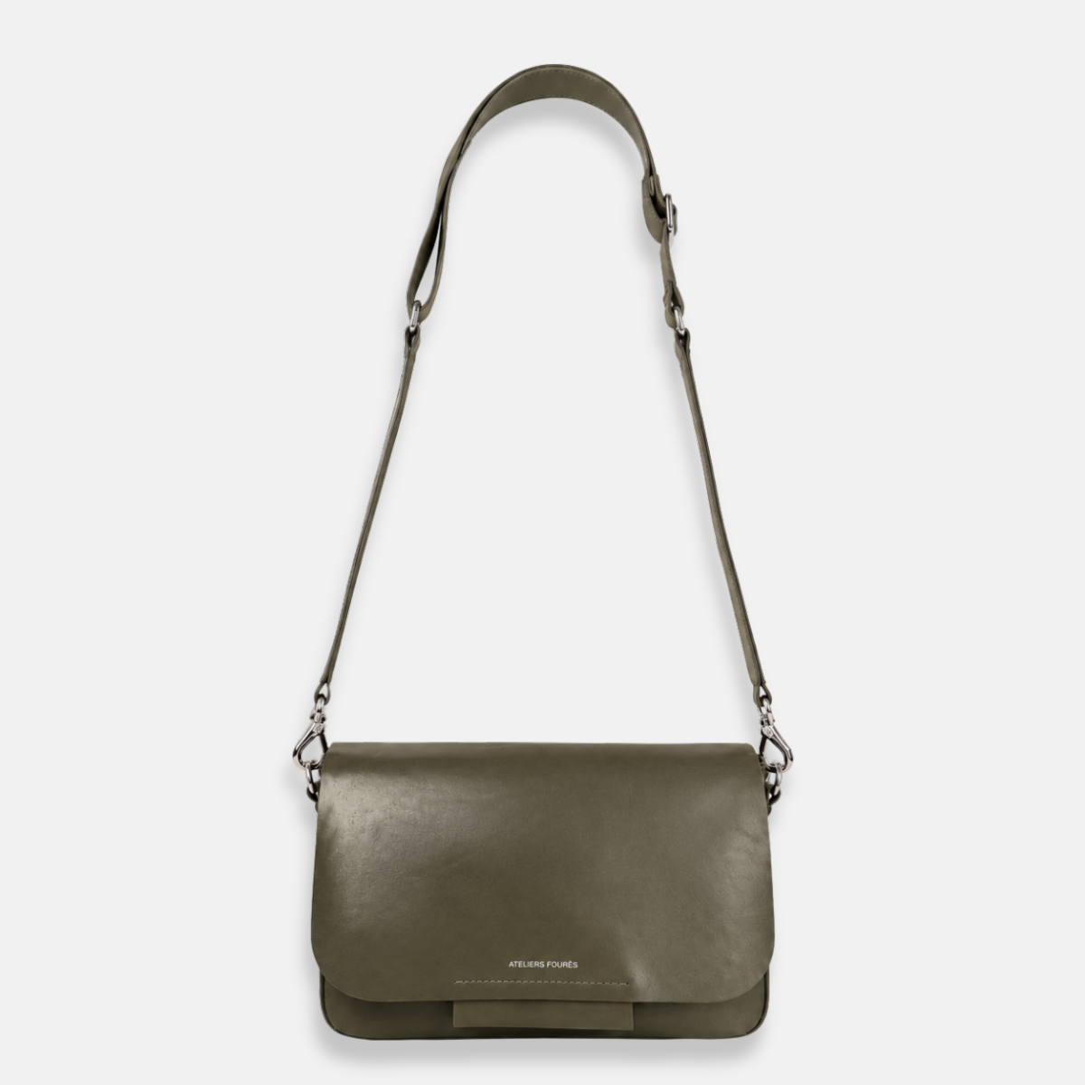 Ateliers Foures Calista Medium Crossbody and Shoulder Bag in Kaki- Big Bag NY