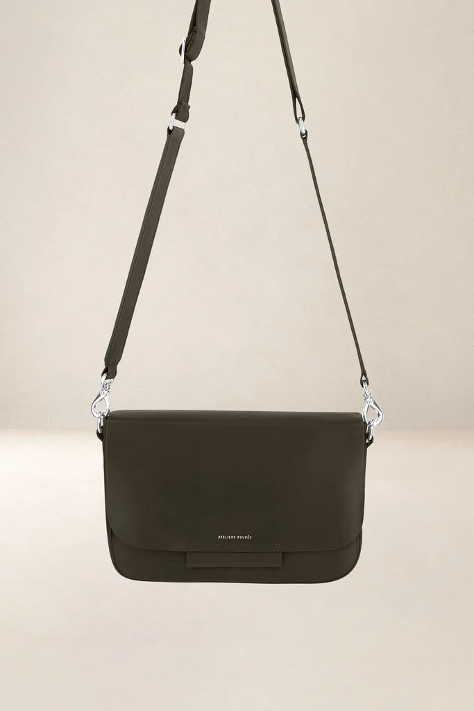 Ateliers Foures Calista Medium Crossbody and Shoulder Bag in Kaki - Big Bag NY