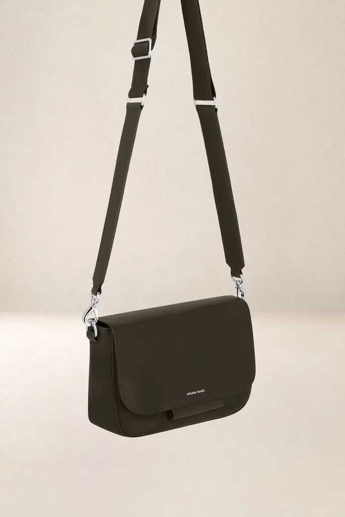 Ateliers Foures Calista Medium Crossbody and Shoulder Bag in Kaki - Big Bag NY