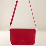 Ateliers Foures Calista Medium Crossbody and Shoulder Bag in Red- Big Bag NY