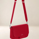 Ateliers Foures Calista Medium Crossbody and Shoulder Bag in Red- Big Bag NY