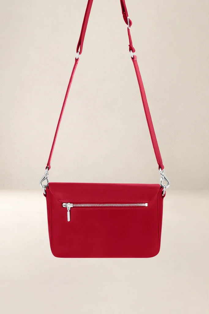 Ateliers Foures Calista Medium Crossbody and Shoulder Bag in Red- Big Bag NY