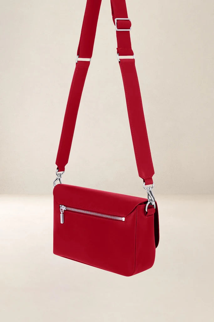 Ateliers Foures Calista Medium Crossbody and Shoulder Bag in Red- Big Bag NY